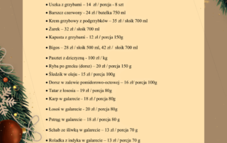 Menu wigilijne | Gryszczeniówka