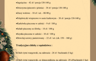 Menu wigilijne | Gryszczeniówka