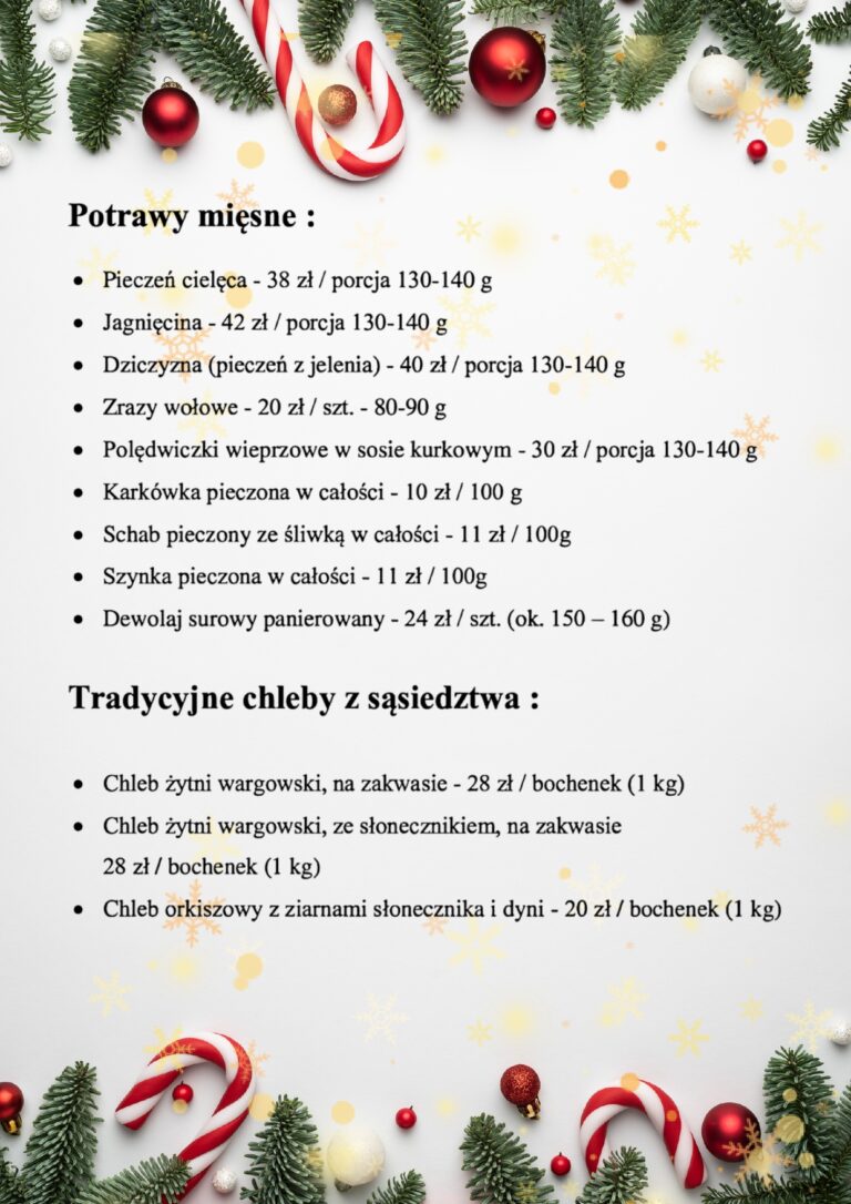 Oferta cateringowa - Wigilia - Gryszczeniówka c25 2