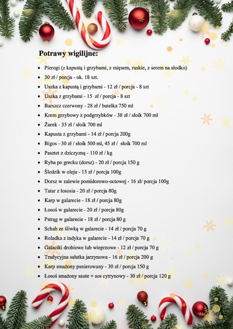 Oferta cateringowa - Wigilia - Gryszczeniówka c25 3