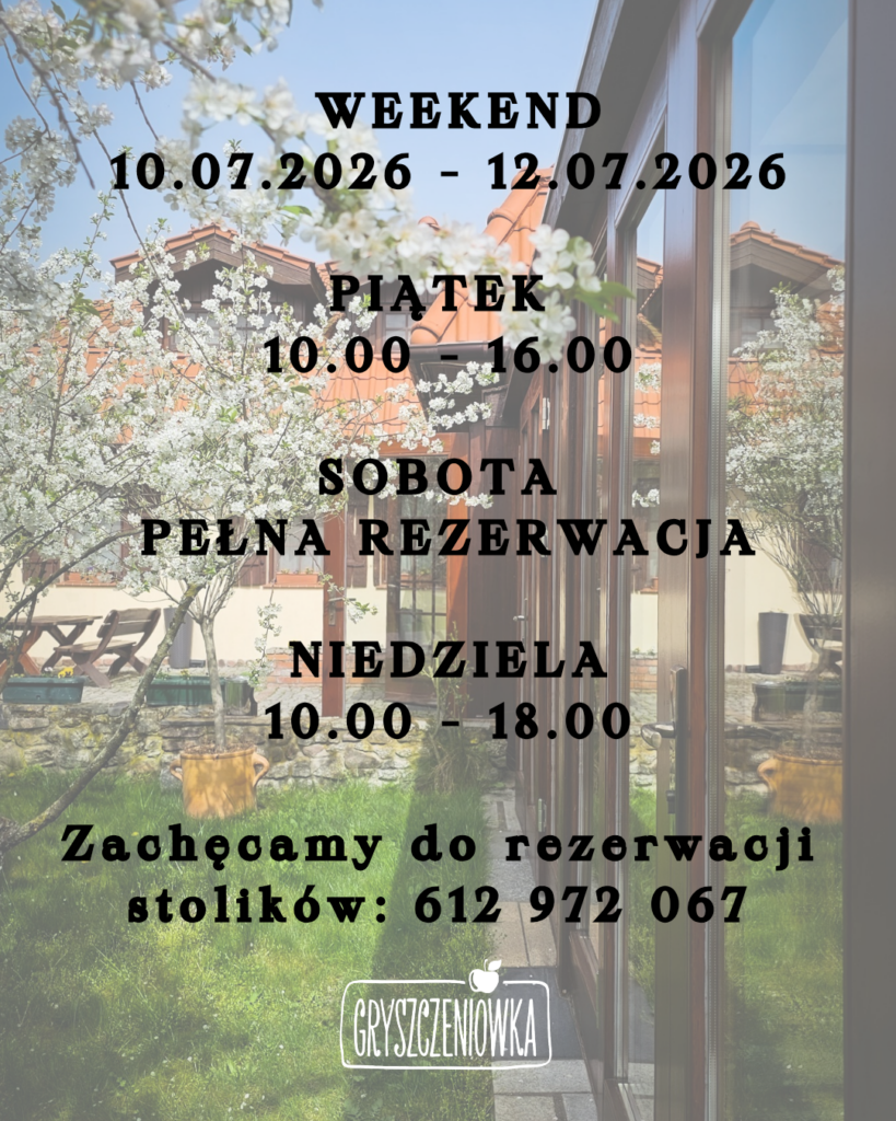 gryszczeniowka- wekkend grafik -10 - 12. 07.2026