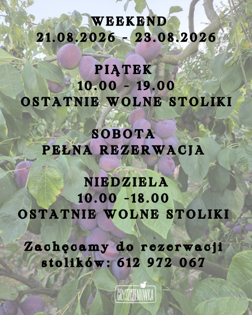 Godziny otwarcia 21.08 - 23.08